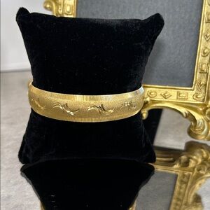 Vintage Monet Gold Bangle Bracelet